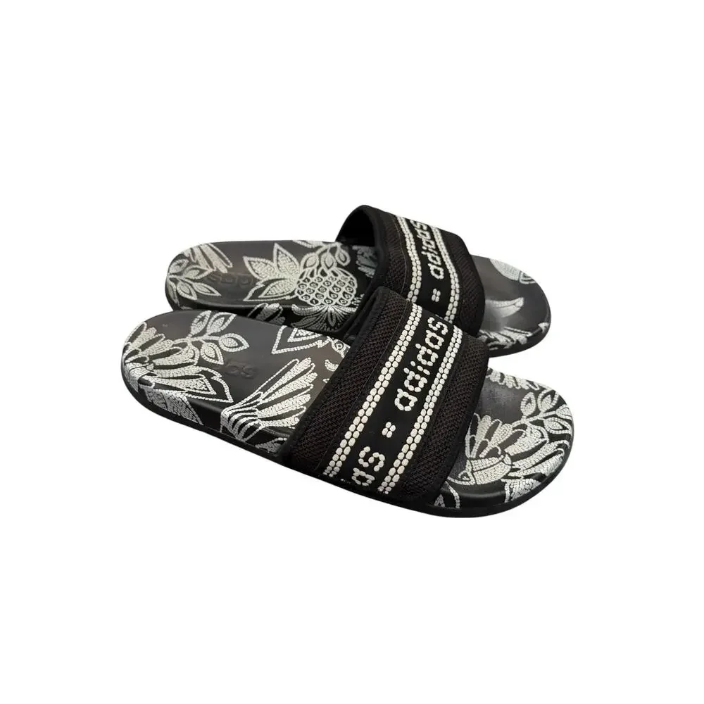 adidas Adilette Comfort Floral Black Slides GV7085 Women’s US 7